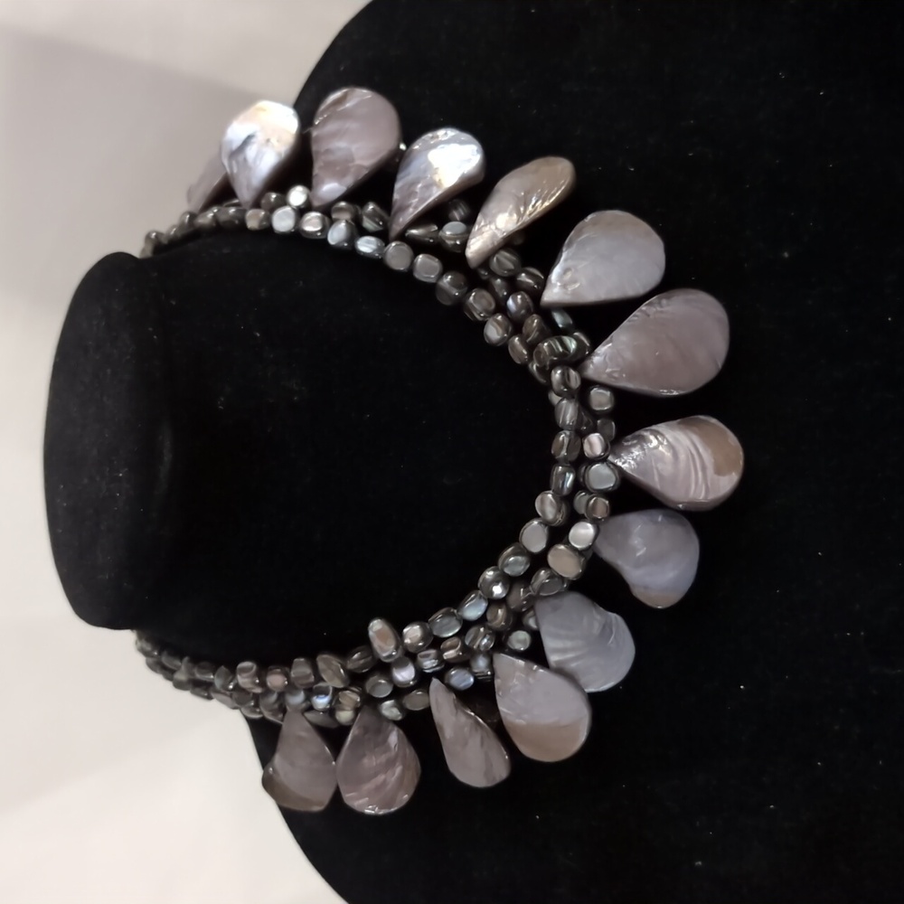 Vtg Layered Choker Statement Necklace
